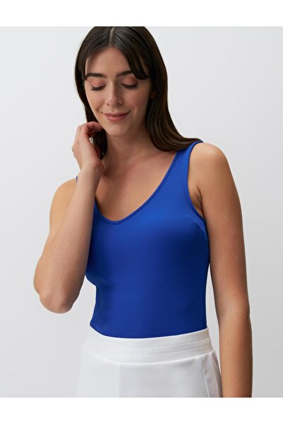 Jimmy Key V Neck Sleeveless Basic Knitted Tank Top