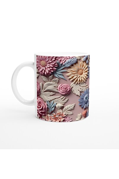 MESCHAIN كوب منقوش بزهور الربيع الباستيل