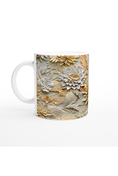 MESCHAIN كوب منقوش على شكل زهرة حديقة الفانيليا