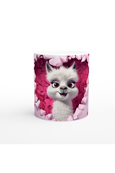 MESCHAIN كوب مطبوع عليه شكل قلب من الألبكة ينظر من خلال الجدار