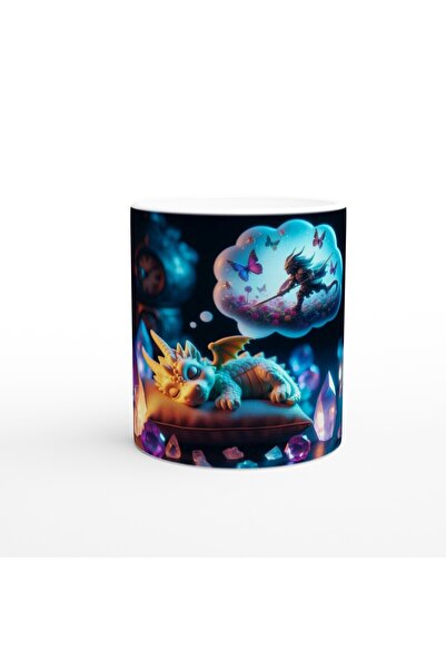 MESCHAIN كوب مطبوع عليه Dream Dragon Fantastic Tale للأطفال