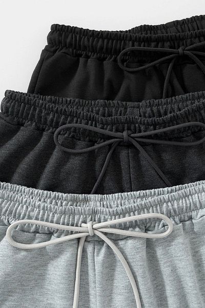 GOLSREY Σετ 3 άνετα αθλητικά σορτς Unisex χτενισμένα βαμβακερά