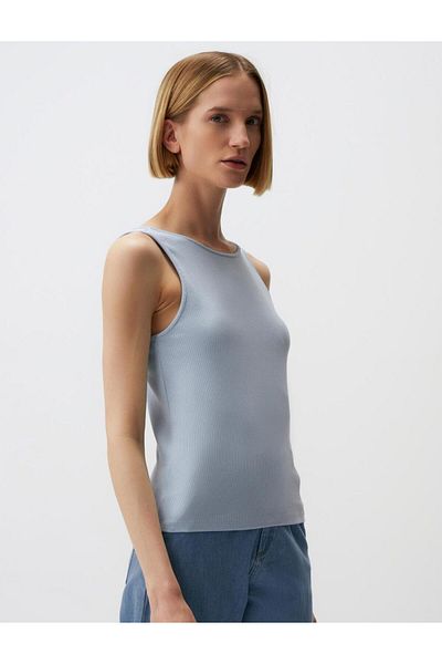 Jimmy Key Zero Neck Sleeveless Basic Knitted Tank Top