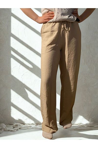 lobivia Women's Wide Leg Linen Trousers