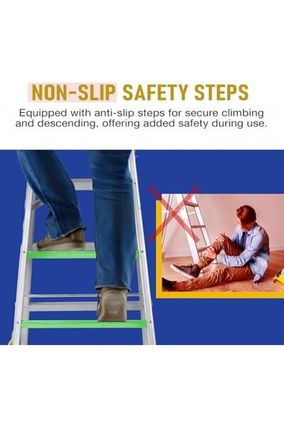 Mazaya Aluminium Mazaya Aluminum Foldable Ladder 6 Steps