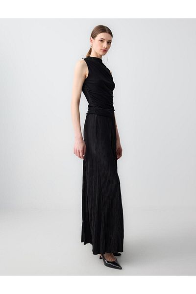 Jimmy Key Wide Leg High Waist Relaxed Fit Knitted Pants