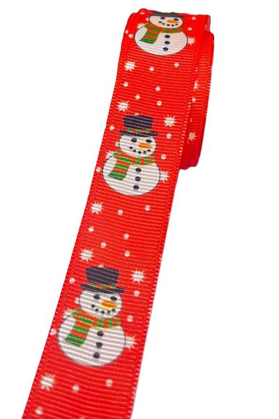 BERG ATELIER New Year's Ribbon 2cm X3 m Snowman Patterned New Year's Packages