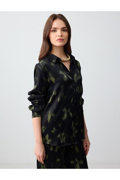 Jimmy Key Regular Fit Shirt Collar Woven Black Shirt