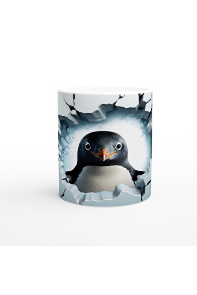 MESCHAIN كوب لطيف مطبوع عليه بطريق يخترق الجدار المتجمد