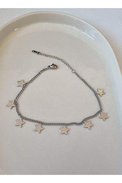 AKSESUARIM Star Theme, Stylish, Anti-Tarnishing, Steel Anklet