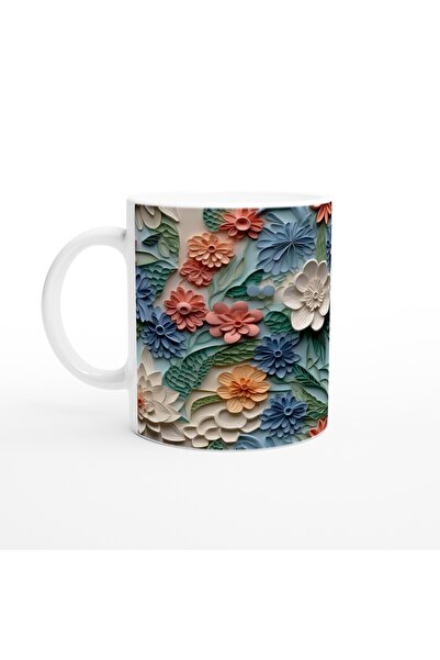 MESCHAIN كوب مبهج بطبعات زهور بألوان الربيع الباستيل