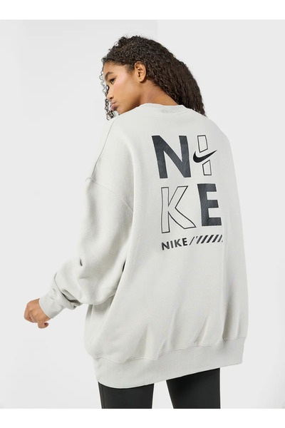 Nike Спортивний одяг Гелевий флісовий светр з круглим вирізом Krem Kadın