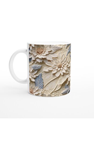 MESCHAIN كوب القدح الإغاثة زهرة زرقاء الجليد