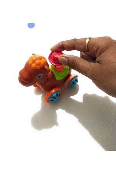 rexa Little Joy Press & Go Rolling Giraffe Toy – Fast Moving Animal Toy for Toddlers