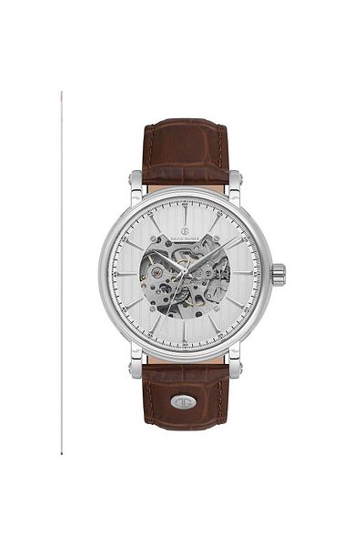 DAVID GUNER Dg-8323Gb-K1 Automatic Men's Wristwatch with Brown Leather Strap.