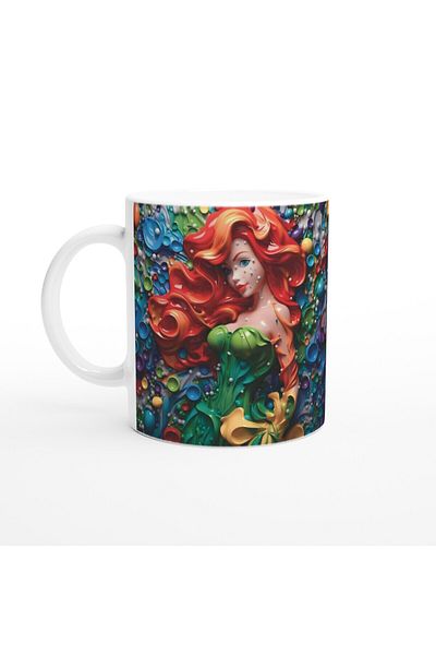 MESCHAIN Colorful Mermaid Printed Mug