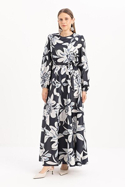 ALLDAY Women's Patterned Belted Dress S60176A0