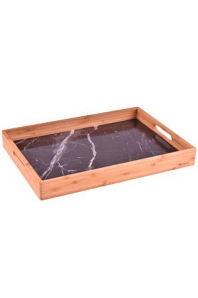 Bambum Marbella - Marble Patterned Tray Navy Blue Byk