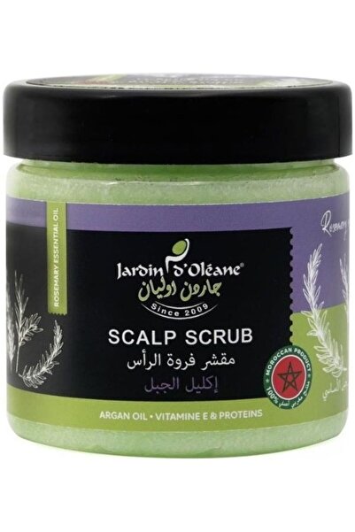 Jardin D Oleane مقشر فروة الرأس بزيت الروزماري من جاردن دي أوليان مع زيت الأرغان وفيتامين هـ والبروتينات وملح البحر - 250 جرام