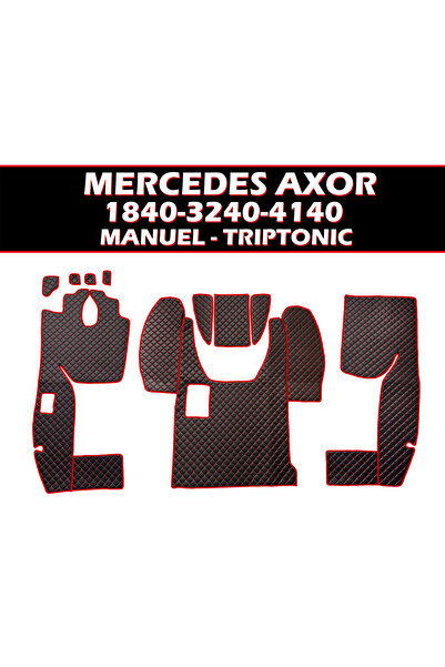VIPTIRSHOP مرسيدس أكسور 1840-3240-4140 سجادة مبطنة بالجلد (يدوية وترابتونيك)