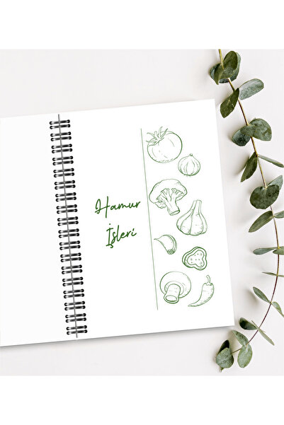 BULUT DİJİTAL دفتر وصفات الطبخ / 100 ورقة / 15 سم × 21 سم