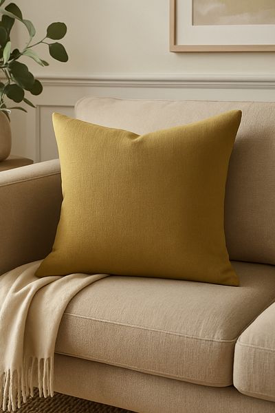 Luvora Home Nova Series Linen Throw Pillow Case - Beige