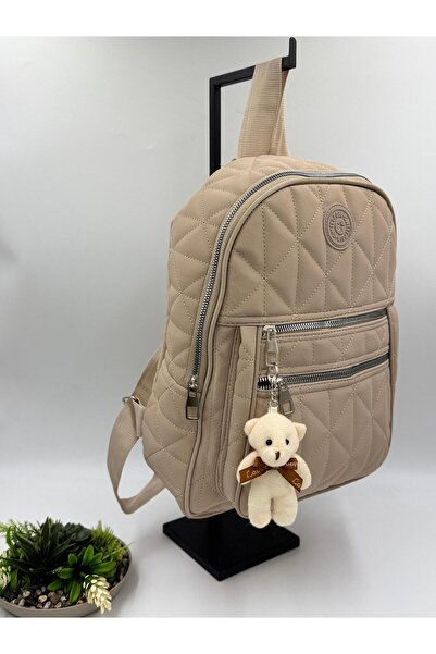 ateş3434 Kapitone Sırt Çantası (AYICIK HEDİYELİ)