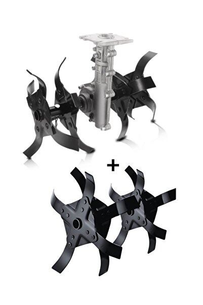 ABLACKS Tırpan Akrep Toprak Çapalama Aparatı Sırt – Yan Uyumlu 26MM 4 Diş (Ka...