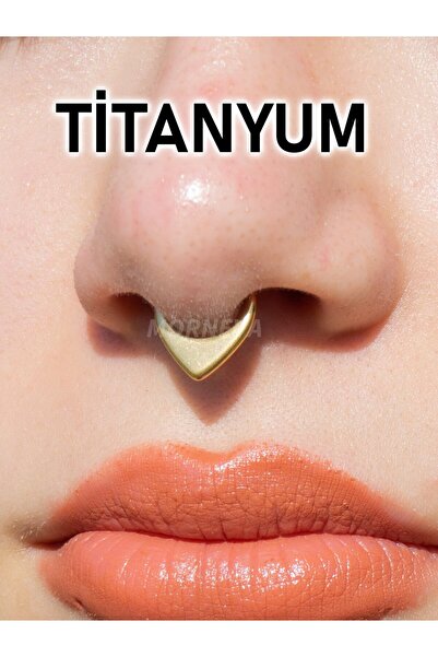 MORNEVA Titanyum Üçgen Kilitli Halka Daith Septum Piercingi
