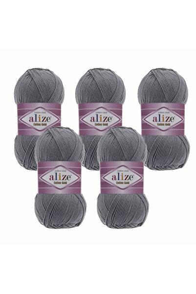 Alize Lize Cotton Gold Yarn – Pack of 5 – Cotton Acrylic – Suitable for Amigurumi and Cardigan Knitting