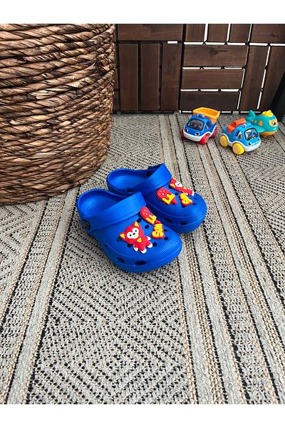 Behtah Kundura Fete Băieți Copii 6 bucăți Jibbitz Fancy Front Închis Grădină Piscina Zilnic Sandale Papuci