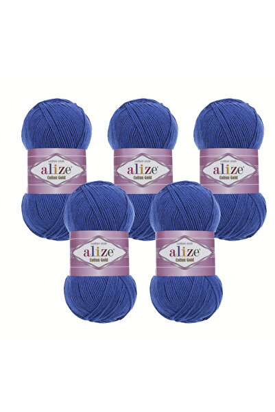 Alize Lize Cotton Gold Yarn – Pack of 5 – Cotton Acrylic – Suitable for Amigurumi and Cardigan Knitting