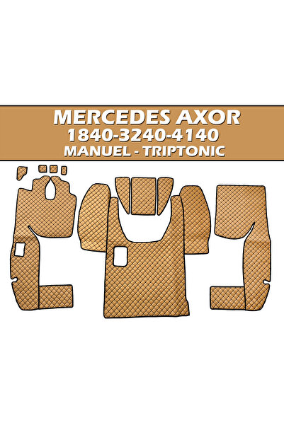 VIPTIRSHOP مرسيدس أكسور 1840-3240-4140 سجادة مبطنة بالجلد (يدوية وترابتونيك)