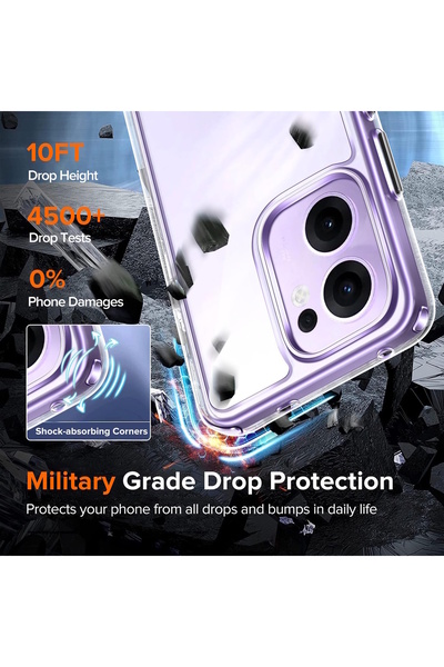 m.tk moveteck Case for Oppo Reno 13F Case Colorless Soft Transparent Silicone Cover with Camera Protrusion Protection