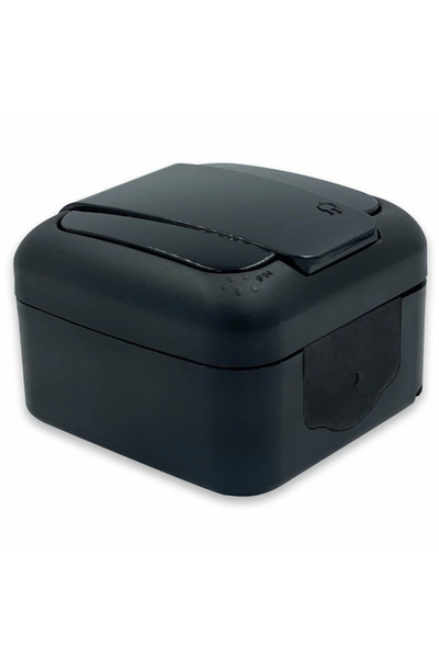 VİKO Viko Siyah Palmiye Nemliyer Kapaklı Topraklı Priz Ip54