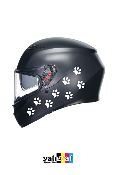 Yalıgraf Reklam Tabela Pati 8'li Kask Motor Araba Sticker Folyo Yapıştırma