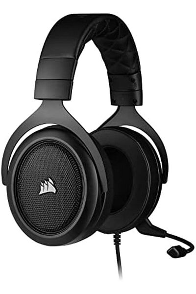 Corsair HS50 Pro Stereo Carbon Gaming Headset, Wired, Over-Ear, Multi-Color