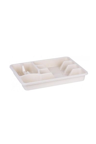 Strend Pro Cutlery organizer, drawer tray, 6 compartments, beige, 30x38x5 cm, Strend Pro