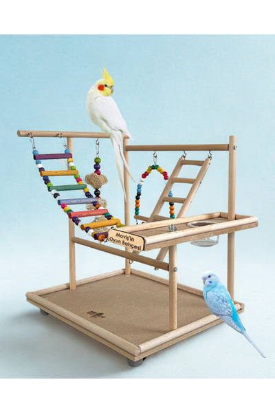 Paks Pet Kuş Oyun Parkı No:6 , Ahşap Kuş Oyun Alanı , El Yapımı Ahşap Kuş Oyu...