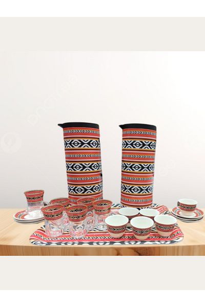 Generic 21-piece traditional hospitality thermos set