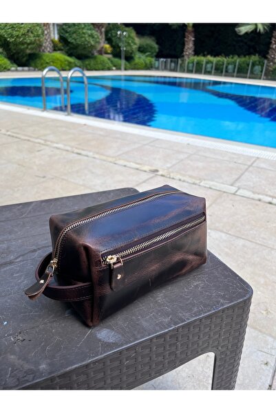 ÖzkanAccessory Trend Coffee Crazy Leather Handbag