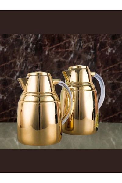 Generic Golden coffee and tea thermos set