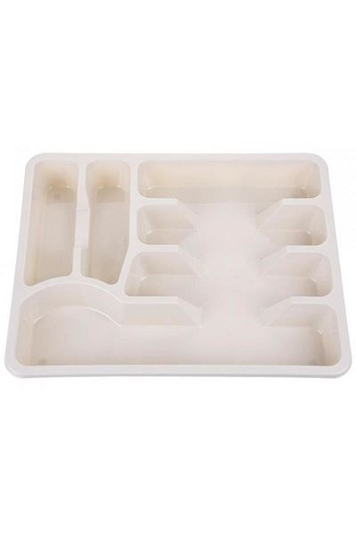 Strend Pro Cutlery organizer, drawer tray, 6 compartments, beige, 30x38x5 cm, Strend Pro