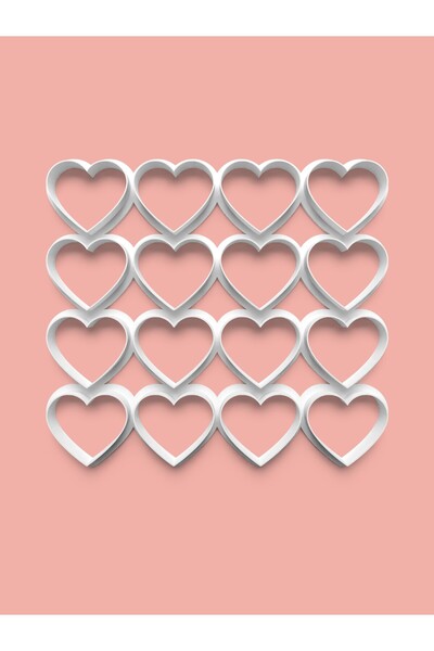 AKTASTORE Multi Cutter Heart Cookie Mold and Sugar Dough Mold 5 cm