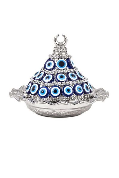 GRANDSTORE Copper Evil Eye Beaded Sugar Bowl