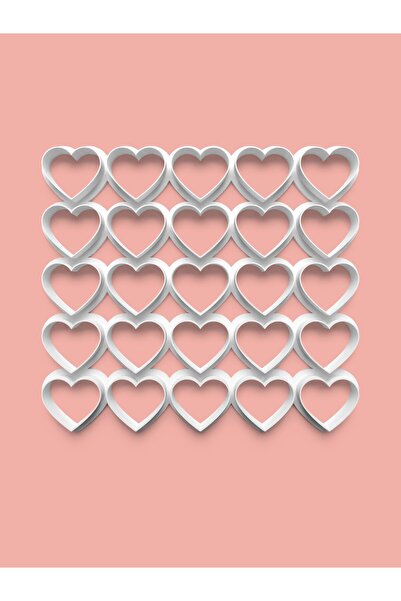 AKTASTORE Multi Cutter Heart Cookie Mold and Sugar Dough Mold 4 cm