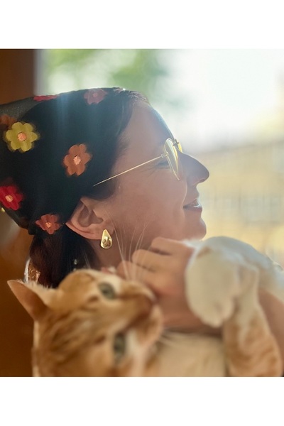 VENÜS MODA by Pınar Μαύρο μπαντάνα μεταξωτό σιφόν hippie bandana αξεσουάρ μαλ...