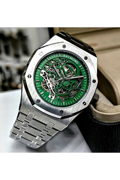 Raymond Green Dial Automatic Men's Wrist Watch