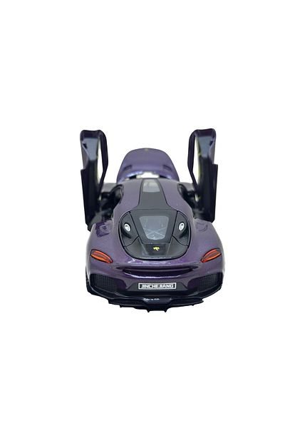 JPT Koenigsegg Gemera purple model 1:32 with sound, lights, spring, butterfly opening doors