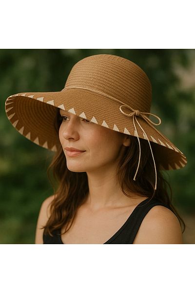 WOHOME Bring Elegance and Elegance to the Sun – Wide Brim Women's Hat with Straw Detail